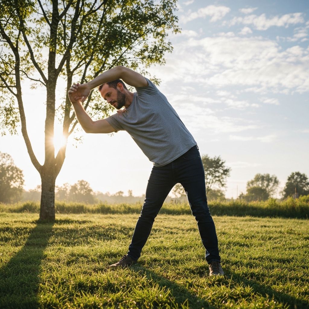 Man maintaining daily wellness routine